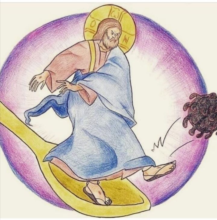 Богохулни цртеж који последњих дана кружи међу православнима.